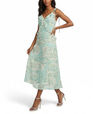Women's V-Neck Floral Midi Dress