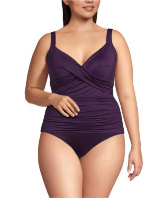 Women's DD-Cup Sweetheart Wrap Underwire Tankini Top