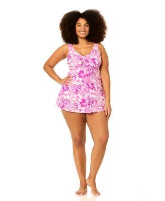 Plus Size Lucia Printed One-Piece Swim Dress