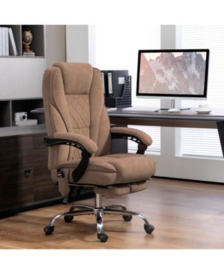 Massage Office Chair with Foot Rest Executive Chair 6 Vibration Points and Adjustable Height