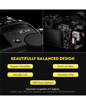 Z6III Mirrorless Camera with NIKKOR Z 24-70mm f/4 S Lens, Bundle with FTZ II Adapter