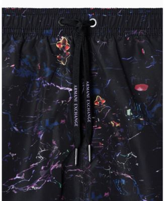 Men's Flower Print Swim Trunk