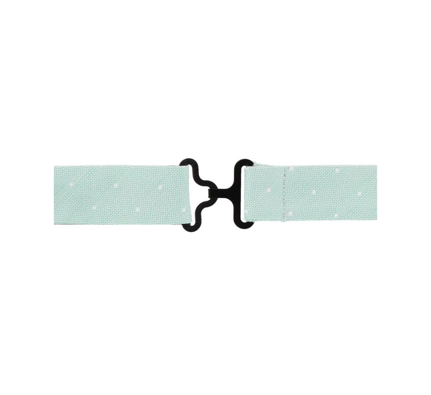Мужские галстуки TRAFALGAR Churchill Chambray Polka Dot Linen Blend Bow Tie, цвет: Зелёный — фото 4