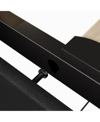 Queen Bed Frame with Headboard & 2 Storage Drawers, Upholstered Platform Bed with LED Lights, USB Charging Station