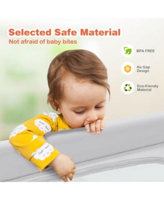 Toddler Playpen Large Safety Play Center Yard w/ 50 Ocean Balls Grey