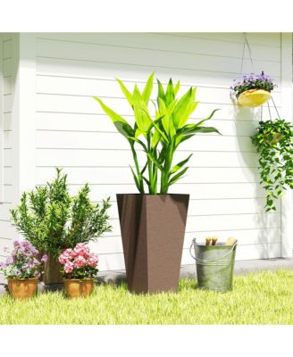 23" Tall Planters, Set of 2 Tape Outdoor Planters,