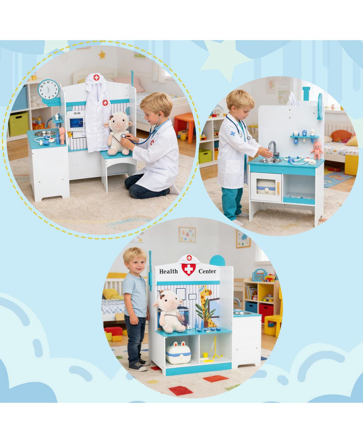 Детские игрушки Mecale Doctor Interactive 27-Piece Play Set, Ages 3+, цвет: Белый — фото 11