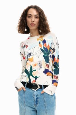 Women's Thin sweater plants