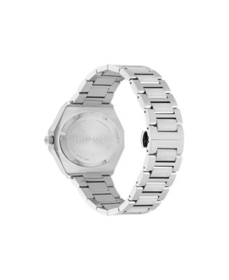 Men's Silver Stainless Steel Bracelet Watch, 40mm