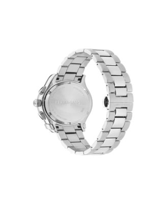 Men's Silver Stainless Steel Bracelet Watch, 42mm