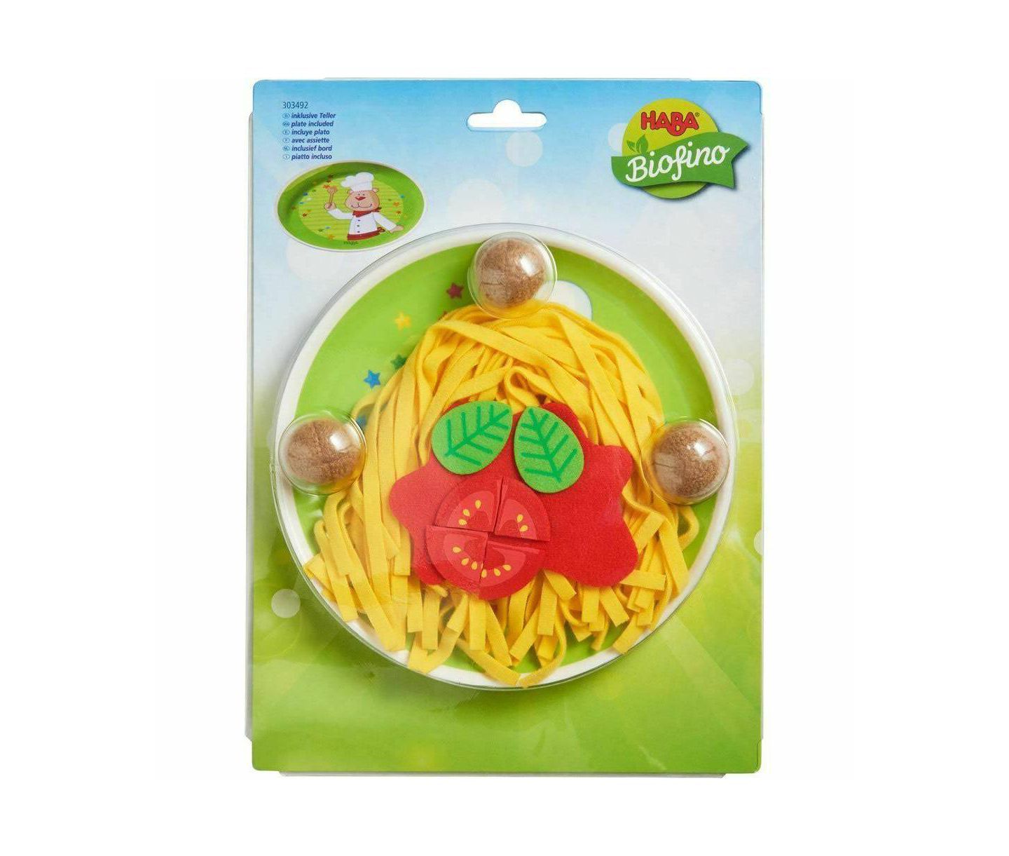 Детские игрушки Haba Soft Spaghetti and Meatballs Play Food Set, Ages 3+ — фото 3