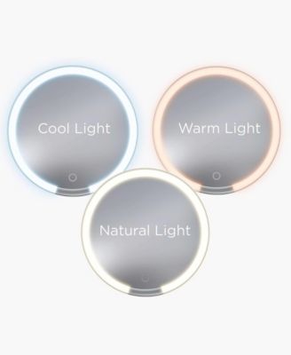 iCVBT9 Lighted Travel Makeup Mirror With Bluetooth Speaker