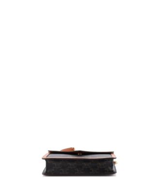 Triomphe Envelope Flap Wallet on Chain Triomphe Coated Canvas