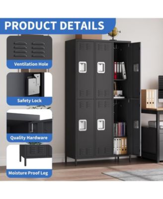 Doors Employee Lockers for Office, Metal Sorage Locker Combination, Lockable Employees Metal Locker With Door, Industrial Storage Lockers
