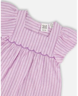 Little Girls Top and Short Set Stripes