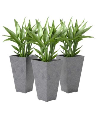 28" Tall Planters, Set of 3 Tape Outdoor Planters,