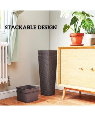 Set of 2 Tall Planters for Outdoor Plants