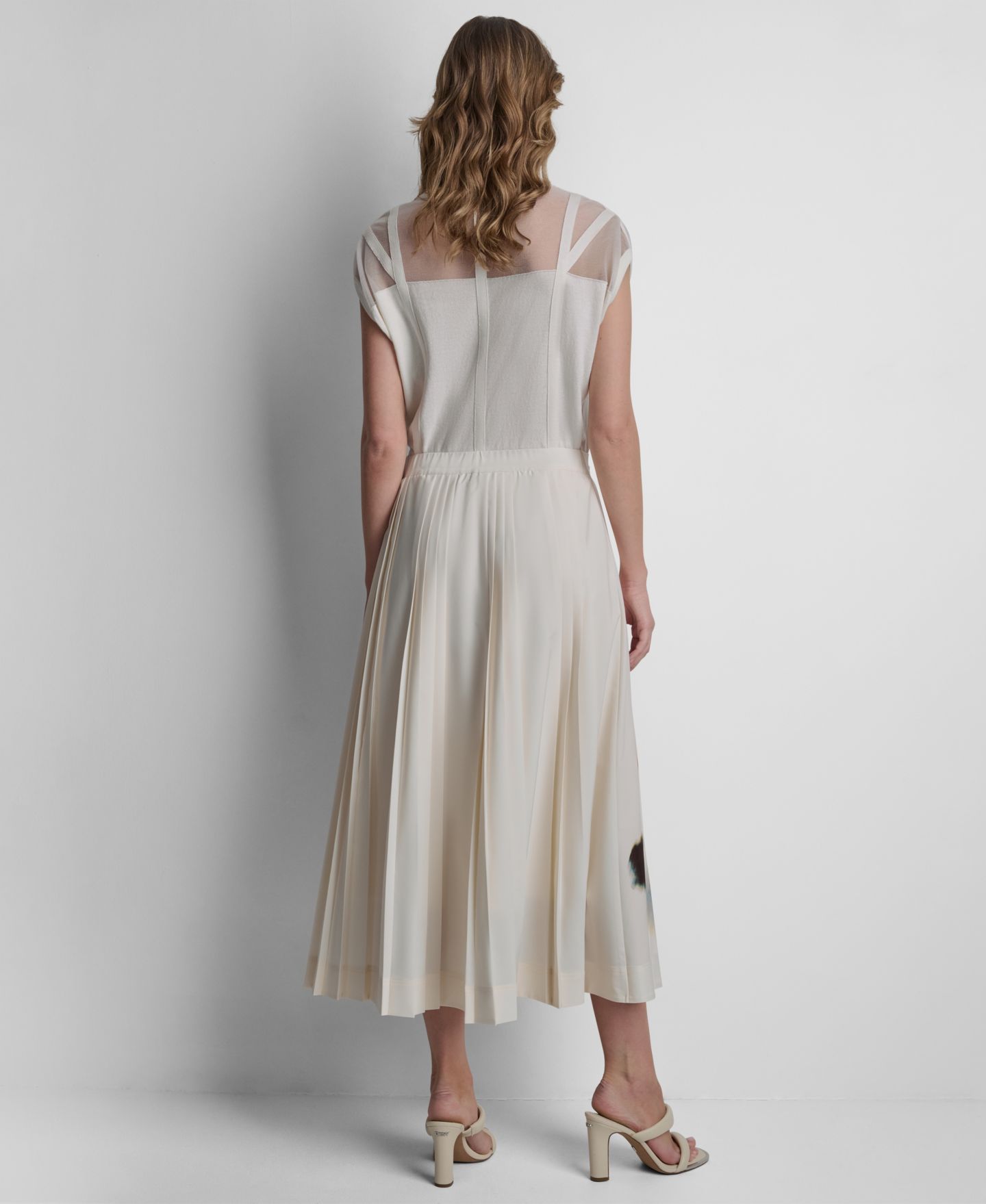 Женская юбка DKNY Printed Pleated Everyday Stretch, цвет: С принтом — фото 7