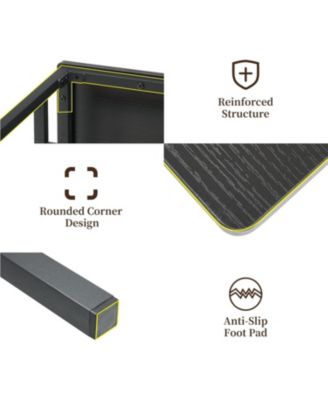 Dining Table Set for 4, Compact 3-Piece Kitchen Table with 2 Benches, Wine Rack, Storage Shelf