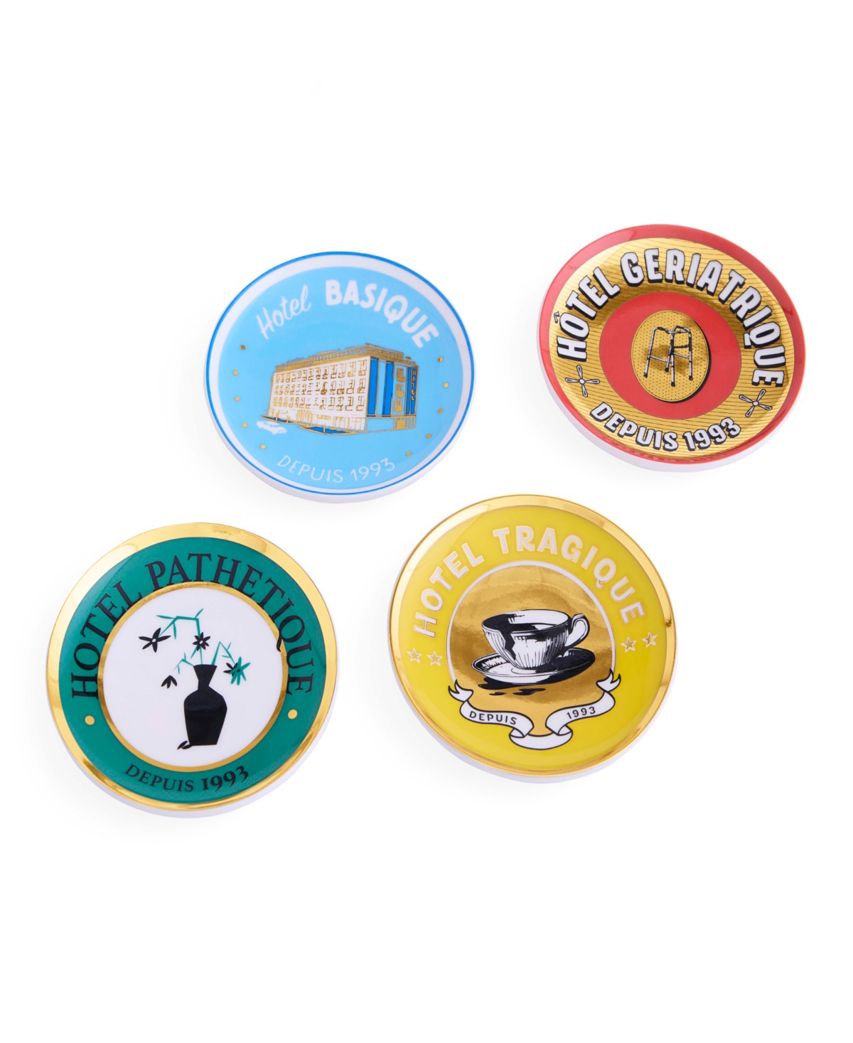 Jonathan Adler Hotel De Reve Coasters, Set of 4