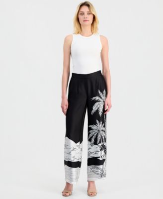 Women's Placed Print High-Rise Pants