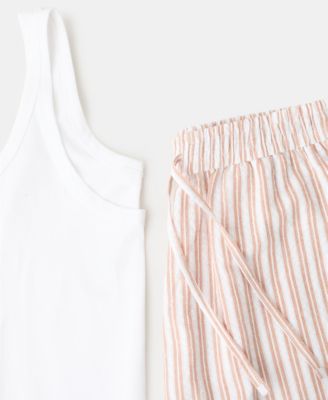 Women's Two-Piece Cotton Striped Pajamas