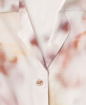 Women's Floral-Print Cotton Pajama Top