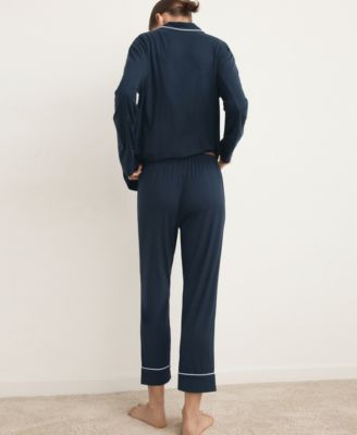 Women's Two-Piece Piping Detail Pajamas