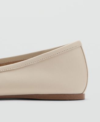 Women's Bow Leather Ballet Flats