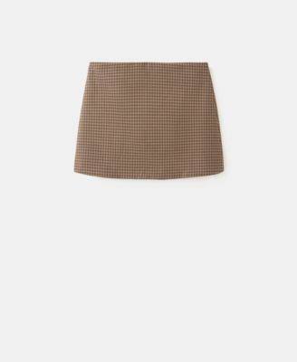Women's Houndstooth Short Skirt