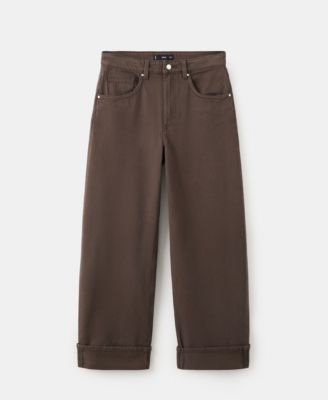 Women's Cuffed Hem Balloon Jeans