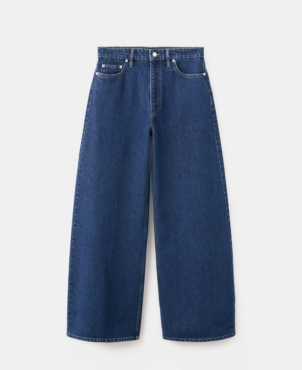 Mango Women's Wide Leg Mid-Rise Jeans view 5 — MAYCSS fashion products
