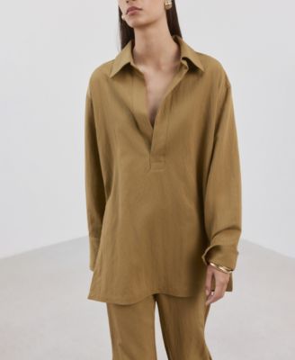 Women's Collared Oversized Shirt