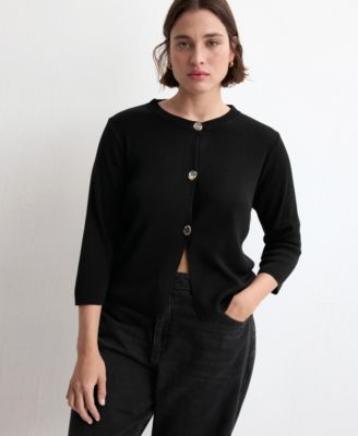 Women's Jewel Button Knitted Cardigan