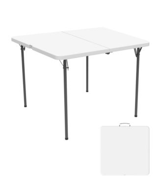36 Inch Blow Molded Folding Table Compact Portable Fold Card Tables Desk Lightweight Design with Non for Home Patio Balcony RV