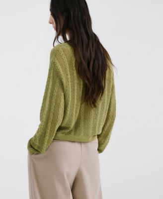 Women's Knitted Braided Cardigan