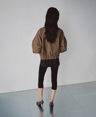 Women's Houndstooth High-Neck Jacket