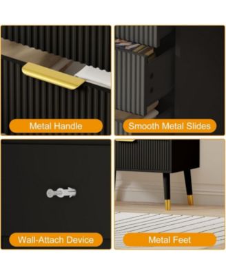 5 Drawer Dresser for Bedroom, Modern Closet Dressers Chest of Drawers, Wood Storage Dresser Chest Cabinet Organizer Unit