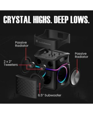 2.1 Party Speaker, 160W, Subwoofer, RGB Lights, Bluetooth 5.3, Dual Mics, Portable with Ultra Bass Boost