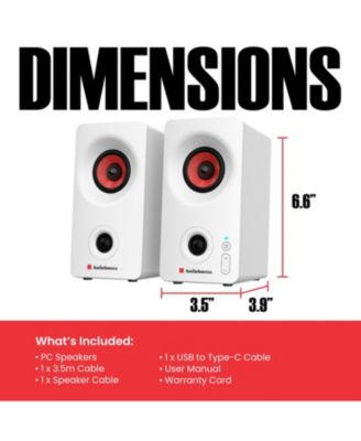 2.0 Stereo Bluetooth 5.3 Dual Driver Desktop PC Speakers