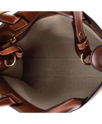 Small Vertical Cabas Tote Printed Canvas and Leather