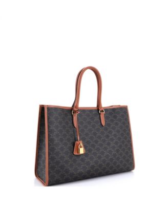 Horizontal Cabas Tote Triomphe Coated Canvas