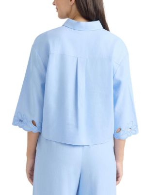 Women's Embroidered Button Front Shirt