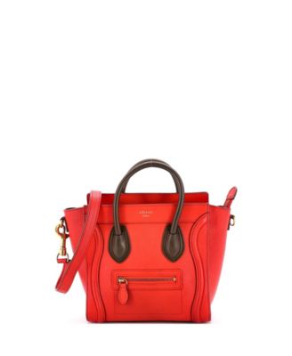 Nano Bicolor Luggage Bag Grainy Leather