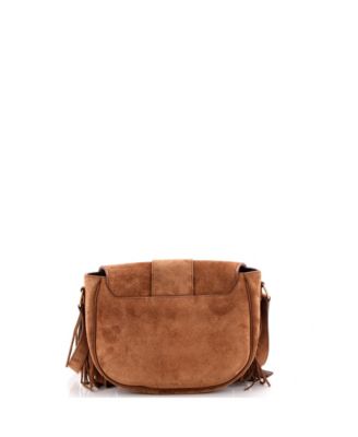 Medium Camarat Fringe Crossbody Bag Suede