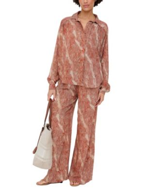 Women's Ginger High Waist Tiger Print Trouser