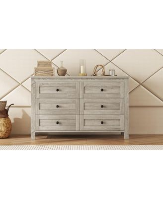 6 Drawer Transitional Dresser Organizer Cabinet for Nursery Home Furniture With Spacious Drawers Easy Assembly Dura