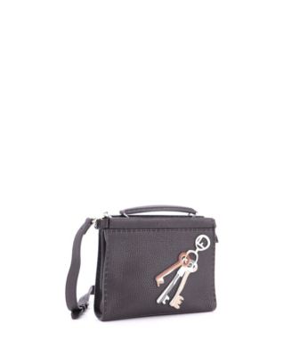 Mini Selleria Peekaboo Fit Bag Leather with Applique