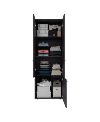 Soham Armoire Extension Duo for Bedroom with 3 Doors 5 Shelves Spacious Storage Organizer