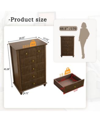 Modern 3 Drawer Dresser Finish Sturdy Construction for Bedroom Living Room Storage